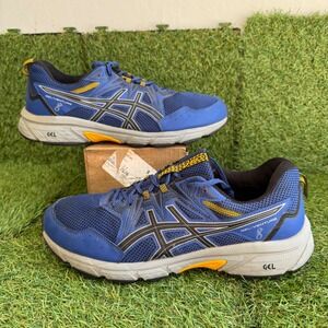 Asics Gel-Venture 8 Running Shoes Mens 12 Blue Yellow Trail Sneakers 1011A824